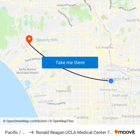 Pacific / Gage to Ronald Reagan UCLA Medical Center 7West Floor map