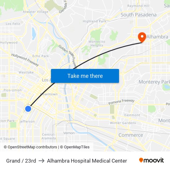 Grand / 23rd to Alhambra Hospital Medical Center map