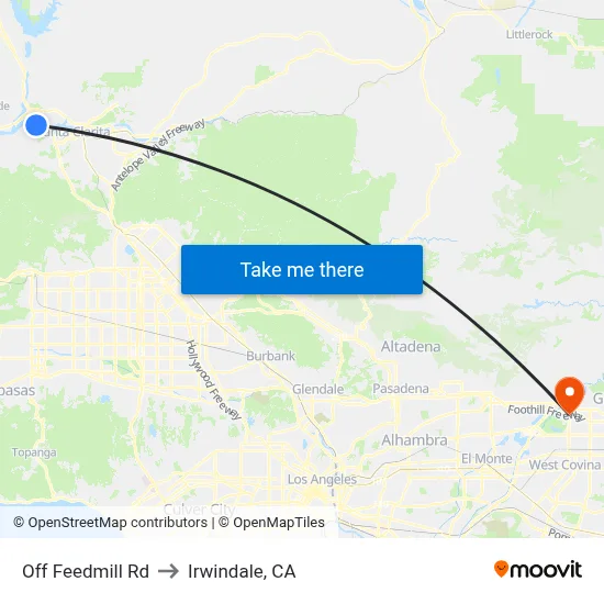 Off Feedmill Rd to Irwindale, CA map