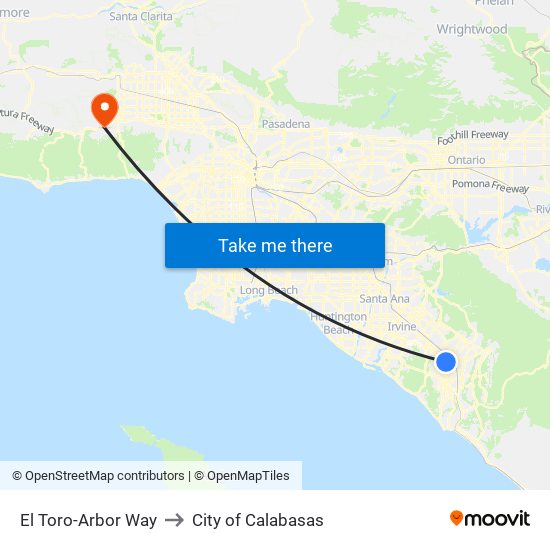 El Toro-Arbor Way to City of Calabasas map