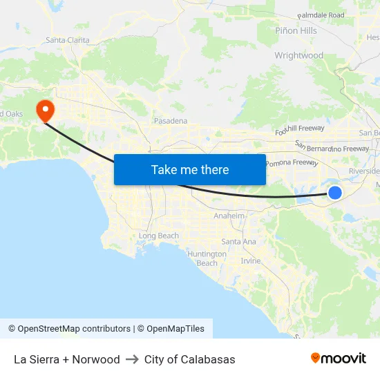 La Sierra + Norwood to City of Calabasas map