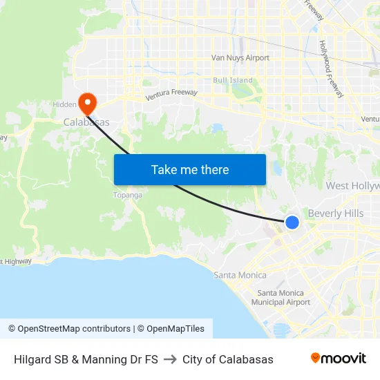 Hilgard SB & Manning Dr FS to City of Calabasas map
