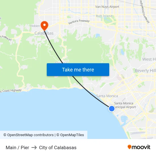 Main / Pier to City of Calabasas map