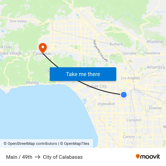Main / 49th to City of Calabasas map