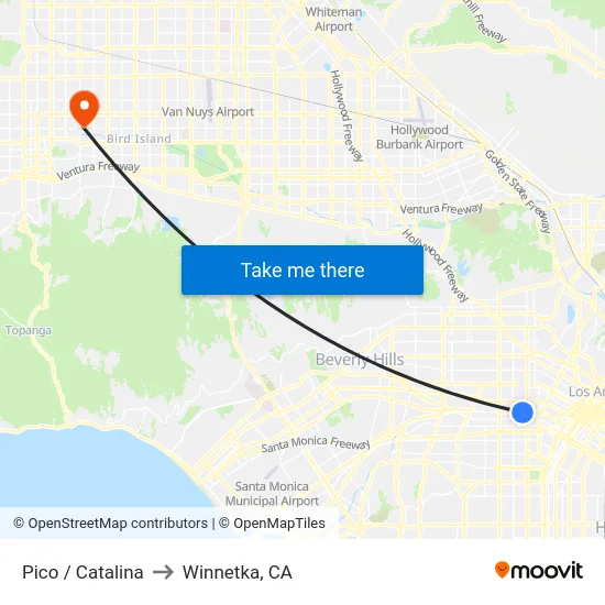 Pico / Catalina to Winnetka, CA map