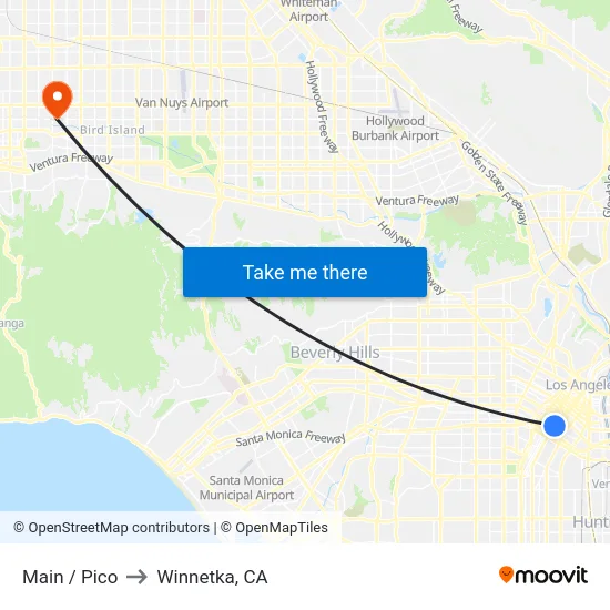 Main / Pico to Winnetka, CA map