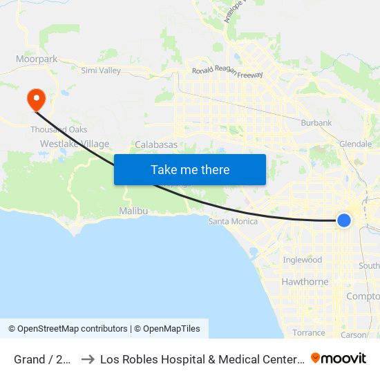Grand / 23rd to Los Robles Hospital & Medical Center CR2 map