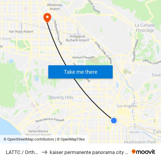 LATTC / Ortho Institute to kaiser permanente panorama city building 4 - oncology map