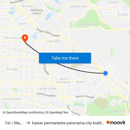 1st / Magnolia to kaiser permanente panorama city building 4 - oncology map