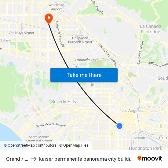 Grand / 23rd to kaiser permanente panorama city building 4 - oncology map