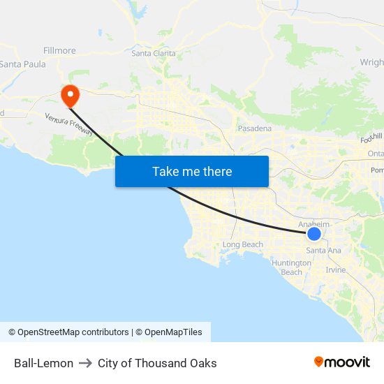 Ball-Lemon to City of Thousand Oaks map