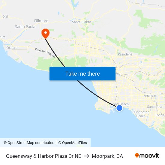 Queensway & Harbor Plaza Dr NE to Moorpark, CA map