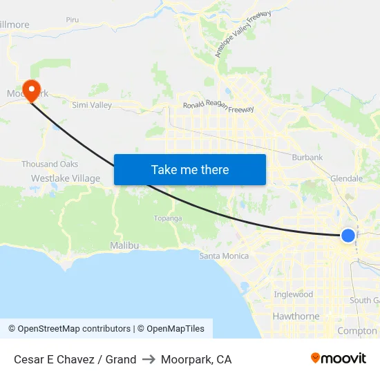 Cesar E Chavez / Grand to Moorpark, CA map