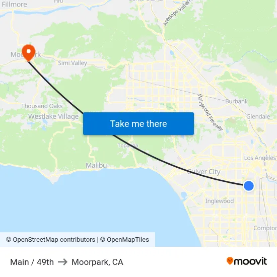 Main / 49th to Moorpark, CA map