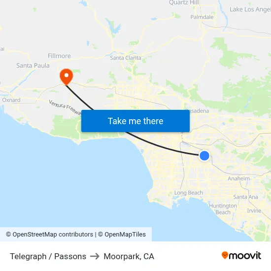 Telegraph / Passons to Moorpark, CA map