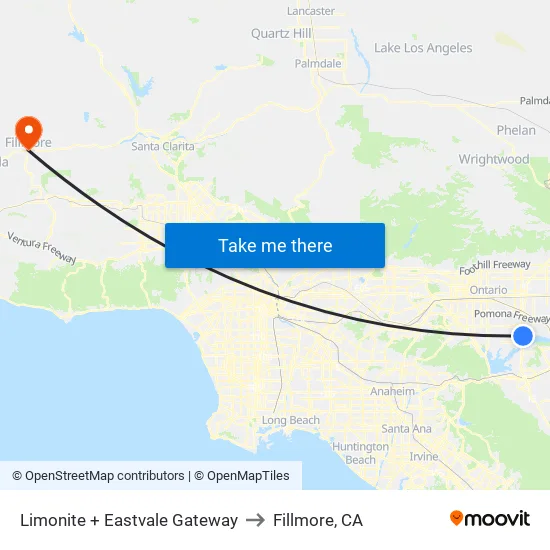 Limonite + Eastvale Gateway to Fillmore, CA map