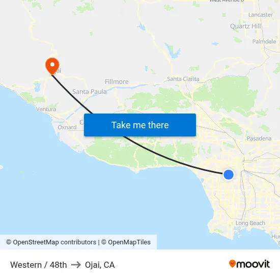 Western / 48th to Ojai, CA map