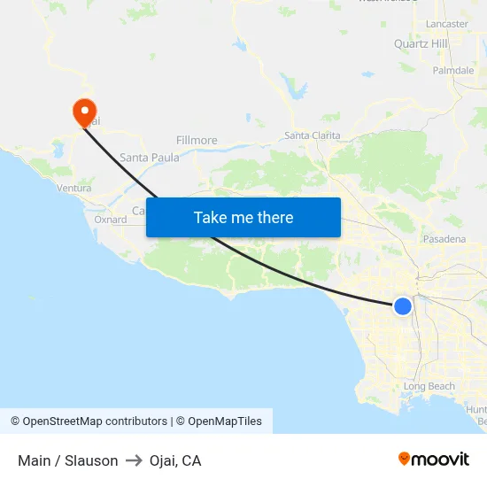 Main / Slauson to Ojai, CA map