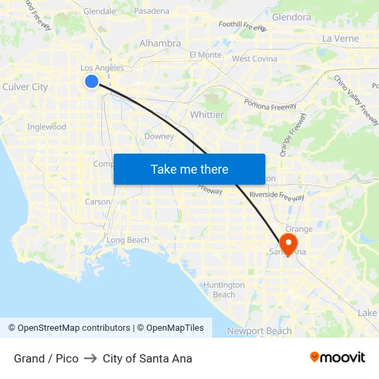 Grand / Pico to City of Santa Ana map
