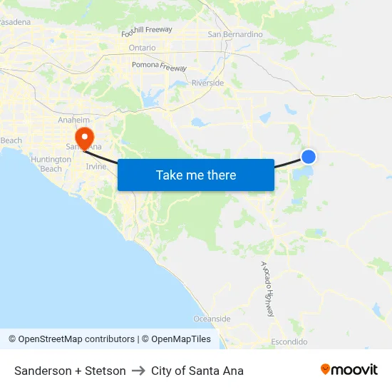 Sanderson + Stetson to City of Santa Ana map