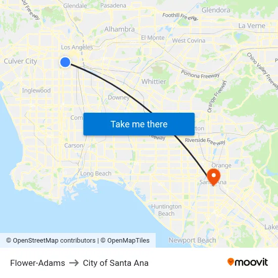 Flower-Adams to City of Santa Ana map