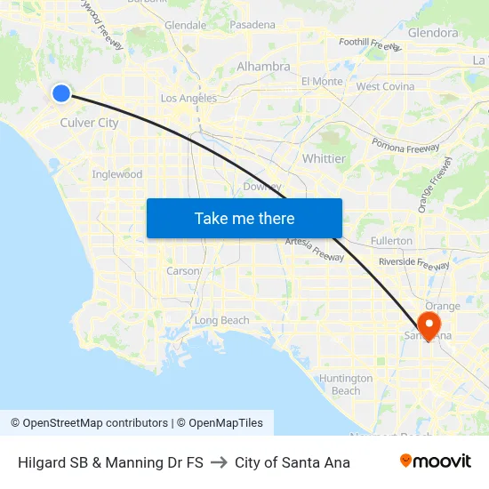 Hilgard SB & Manning Dr FS to City of Santa Ana map