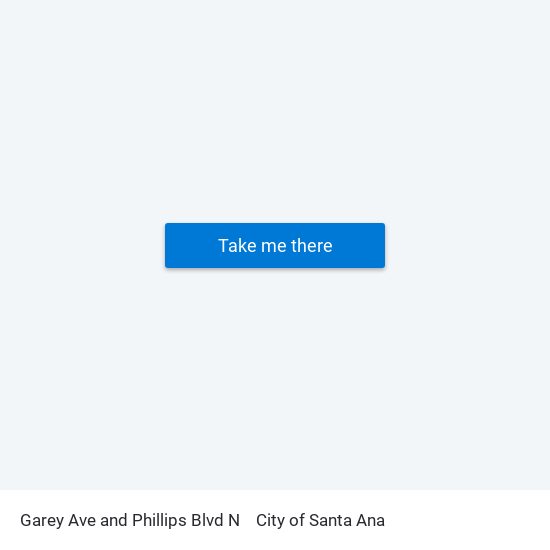 Garey Ave and Phillips Blvd N to City of Santa Ana map