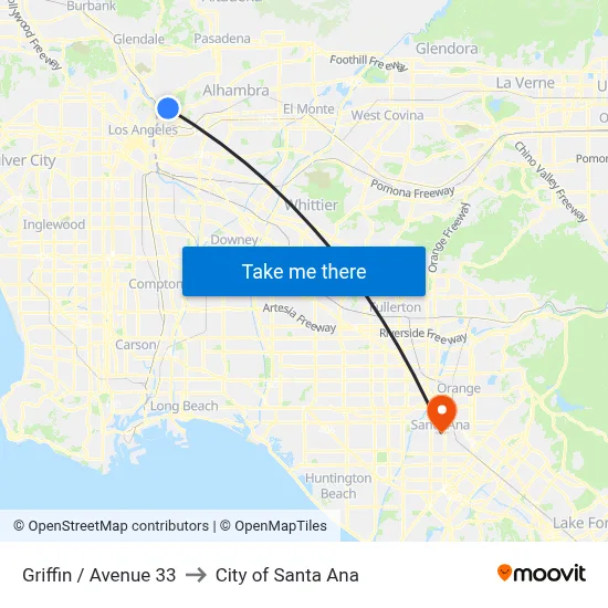 Griffin / Avenue 33 to City of Santa Ana map