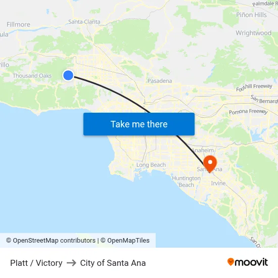 Platt / Victory to City of Santa Ana map