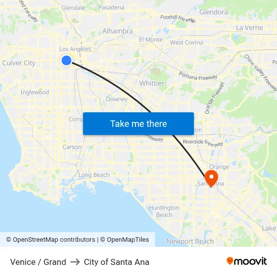 Venice / Grand to City of Santa Ana map