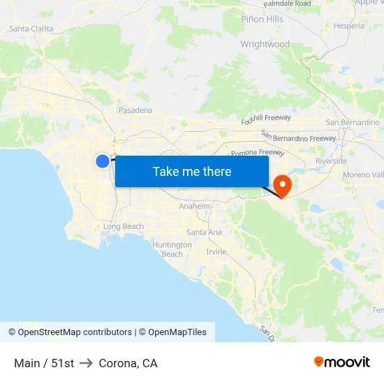 Main / 51st to Corona, CA map
