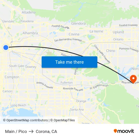 Main / Pico to Corona, CA map