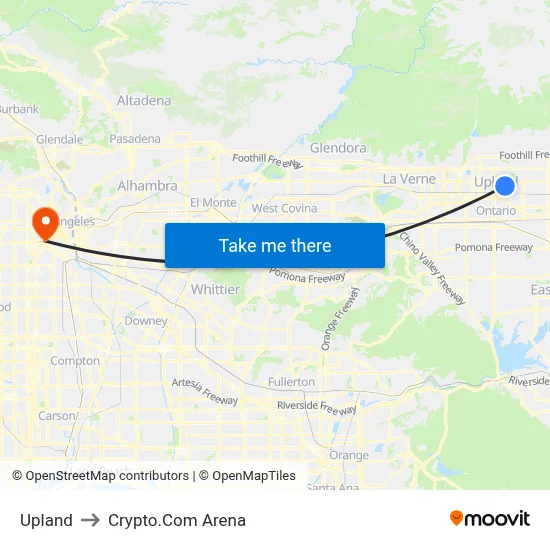 Upland to Crypto.Com Arena map