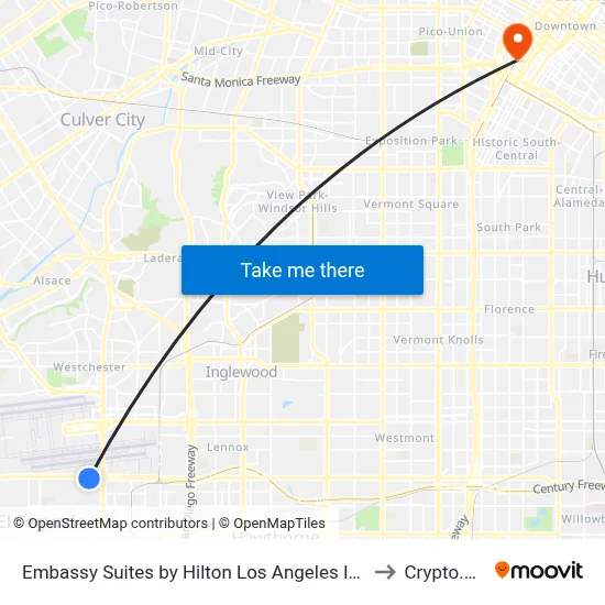 Embassy Suites by Hilton Los Angeles International Airport South El Segundo to Crypto.Com Arena map