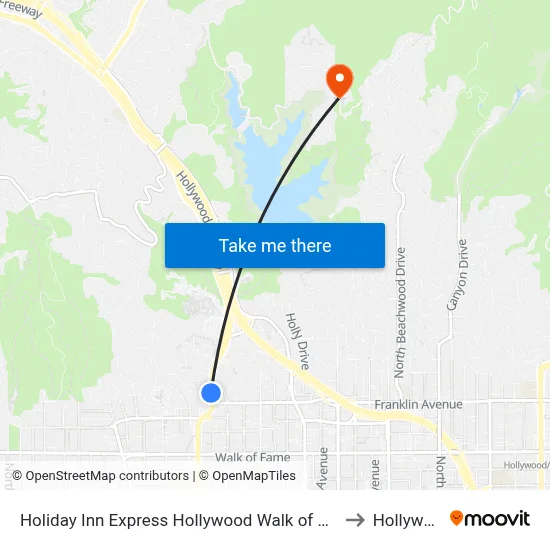Holiday Inn Express Hollywood Walk of Fame an IHG Hotel Los Angeles to Hollywood Sign map