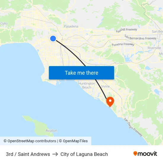 3rd / Saint Andrews to City of Laguna Beach map