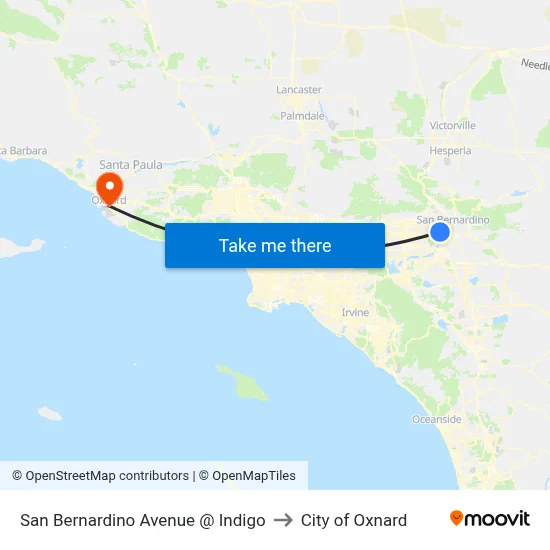 San Bernardino Avenue @ Indigo to City of Oxnard map
