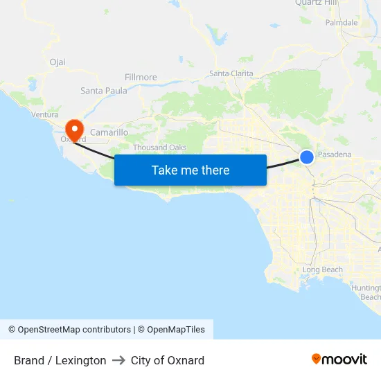 Brand / Lexington to City of Oxnard map
