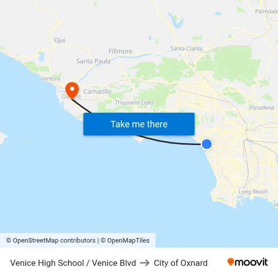 Venice High School / Venice Blvd to City of Oxnard map