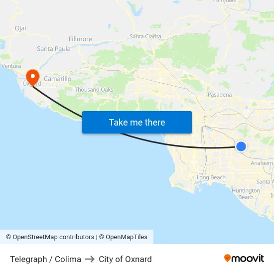 Telegraph / Colima to City of Oxnard map