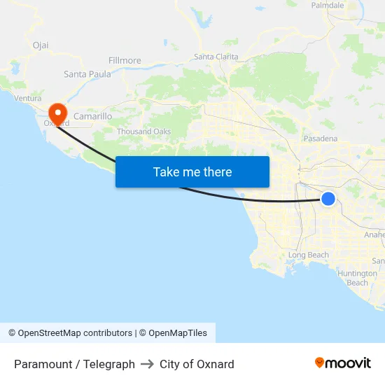 Paramount / Telegraph to City of Oxnard map