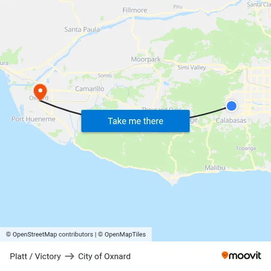 Platt / Victory to City of Oxnard map