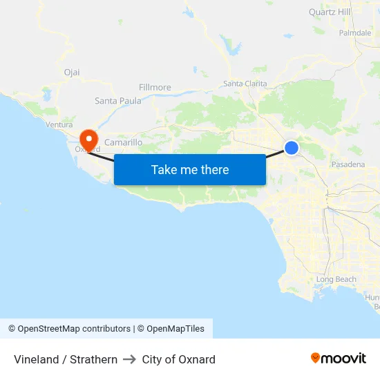 Vineland / Strathern to City of Oxnard map