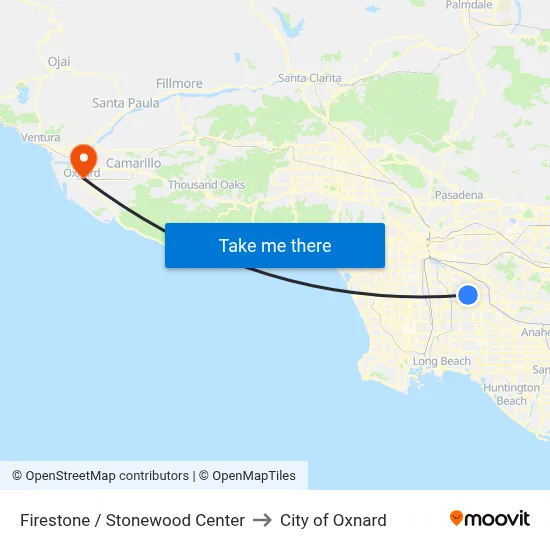 Firestone / Stonewood Center to City of Oxnard map