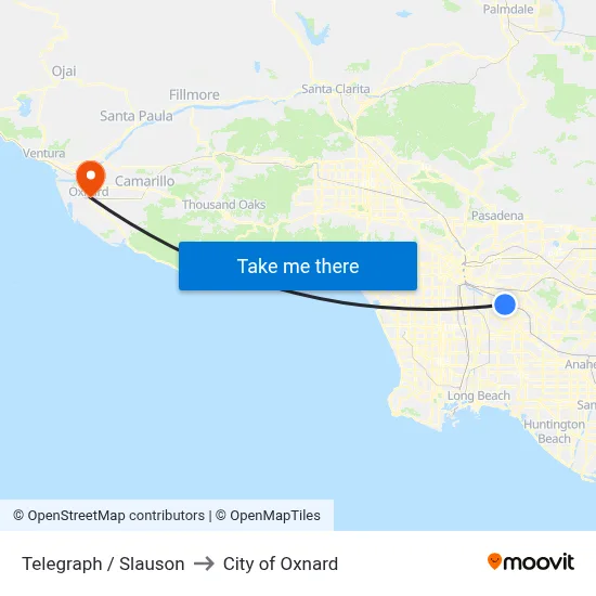Telegraph / Slauson to City of Oxnard map