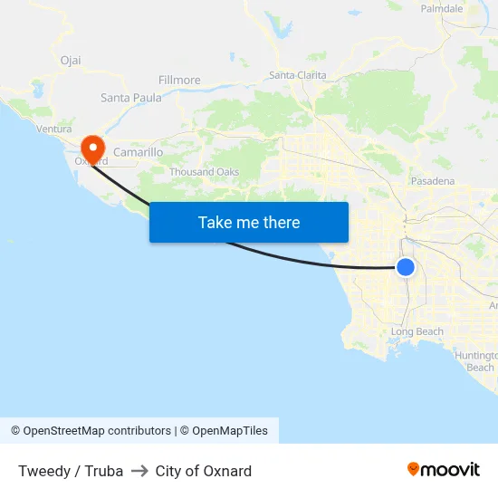 Tweedy / Truba to City of Oxnard map