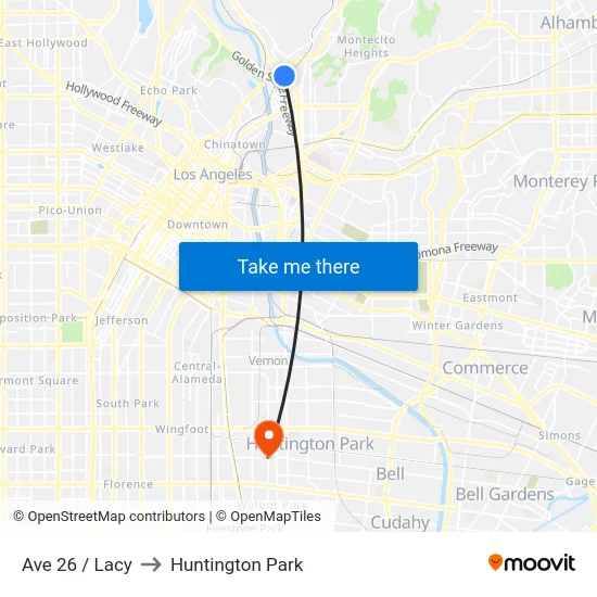 Ave 26 / Lacy to Huntington Park map