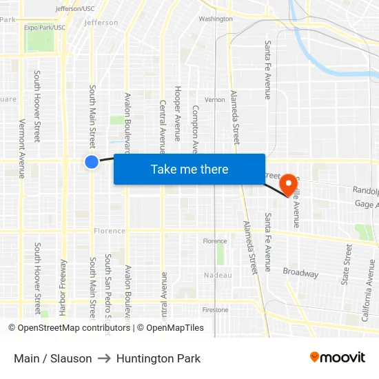 Main / Slauson to Huntington Park map