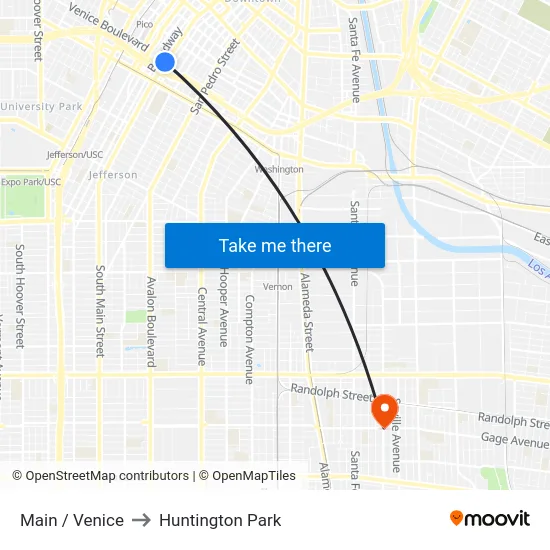 Main / Venice to Huntington Park map