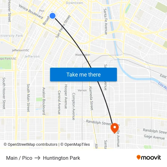 Main / Pico to Huntington Park map